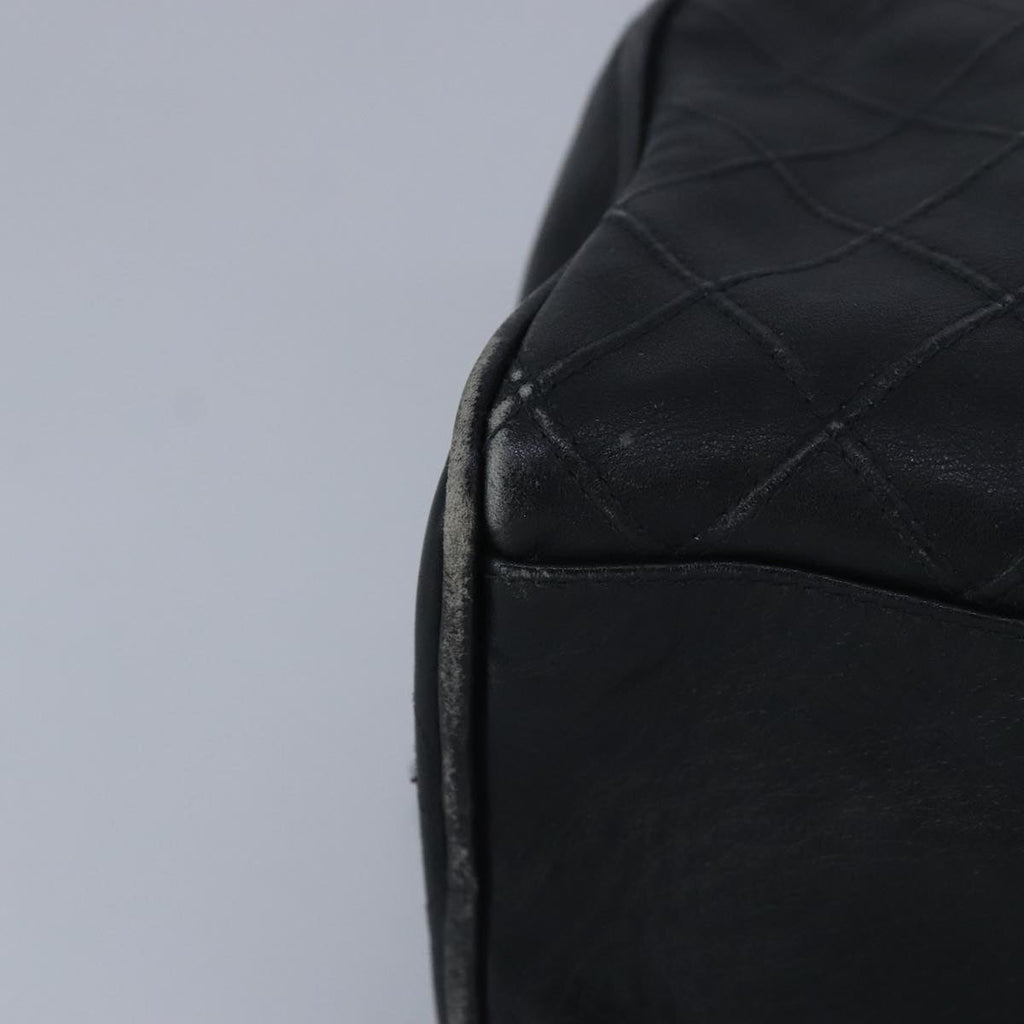 CHANEL Clutch Bag Lamb Skin Black CC 99481