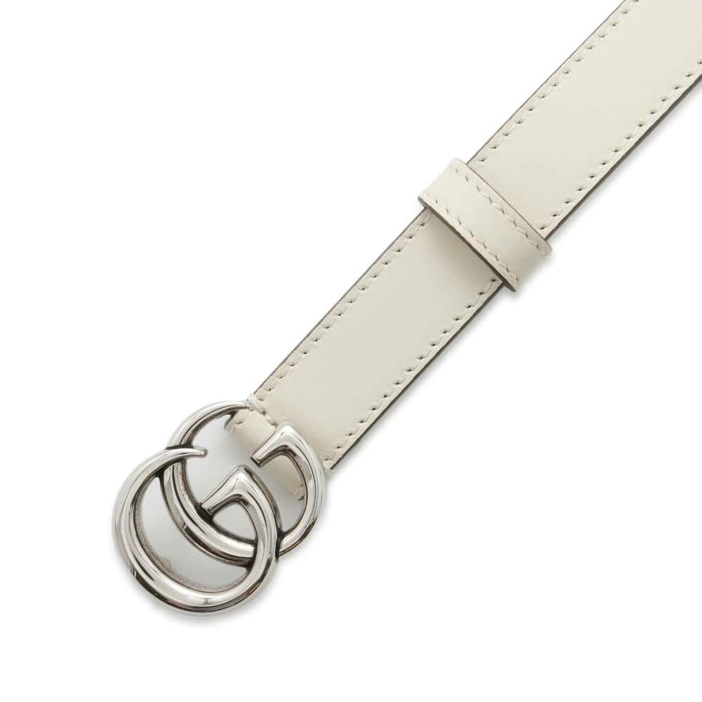 GUCCI GG Marmont Belt Size 120 White 409417 Leather