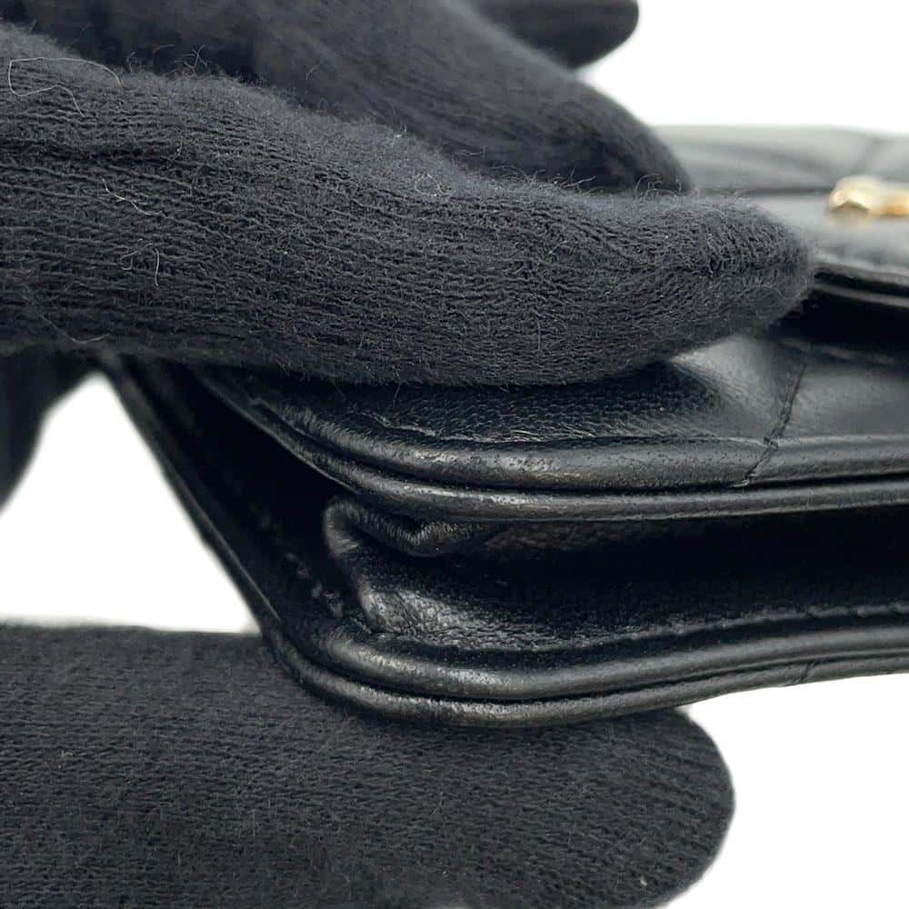 CHANEL Matelasse Belt ChainPouch Black Lambskin