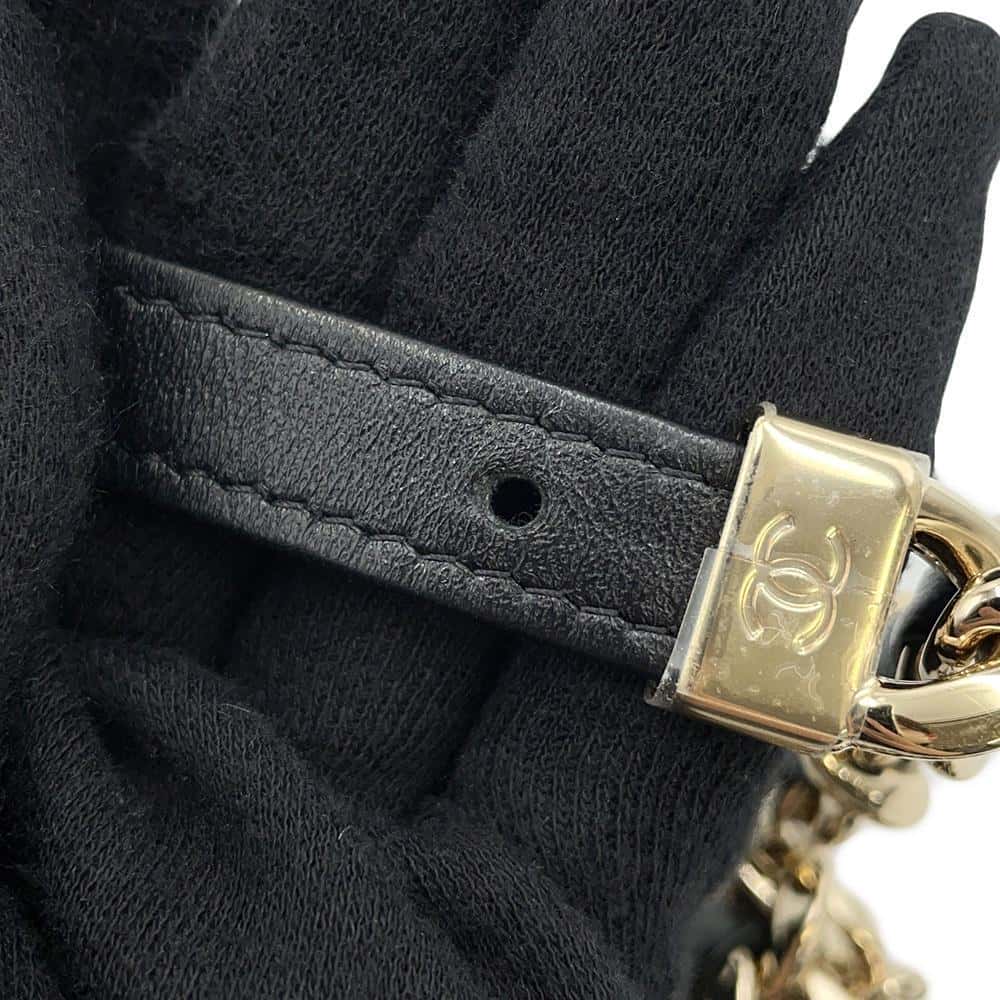 CHANEL Matelasse Belt ChainPouch Black Lambskin