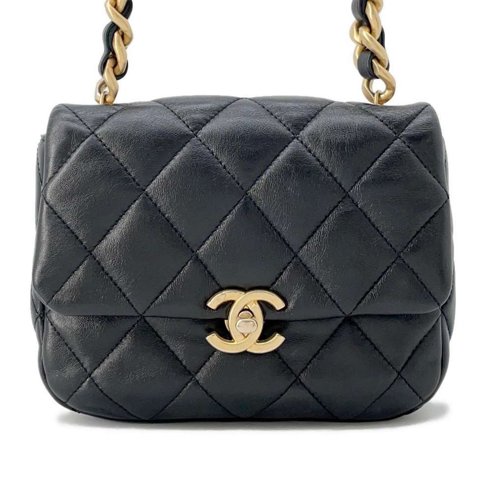 CHANEL Flap Bag BlackAS3205 Lambskin Size Mini