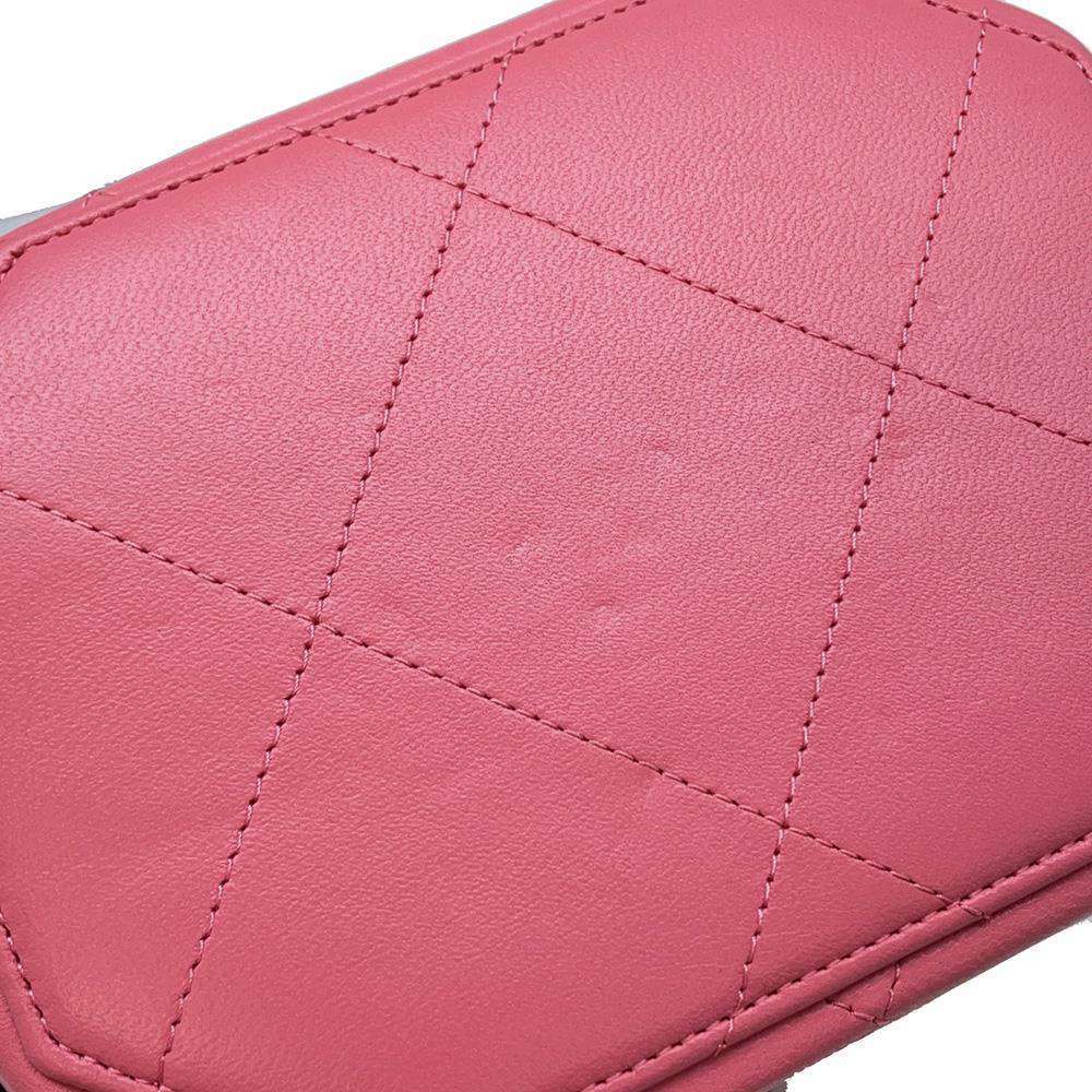 CHANEL Matelasse Vendome Vanity Pink Lambskin Size Small