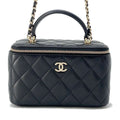CHANEL Matelasse 2WAY Vanity Case BlackAP2199 Lambskin