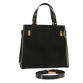 GUCCI Hand Bag Enamel 2way Black Gold 000 2046 0562 99537