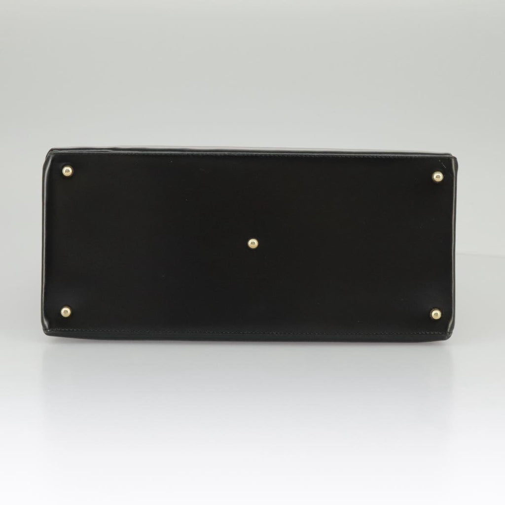 GUCCI Hand Bag Enamel 2way Black Gold 000 2046 0562 99537