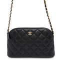 CHANEL Matelasse Timeless Classic ChainClutch BlackAP4016 Caviar Leather