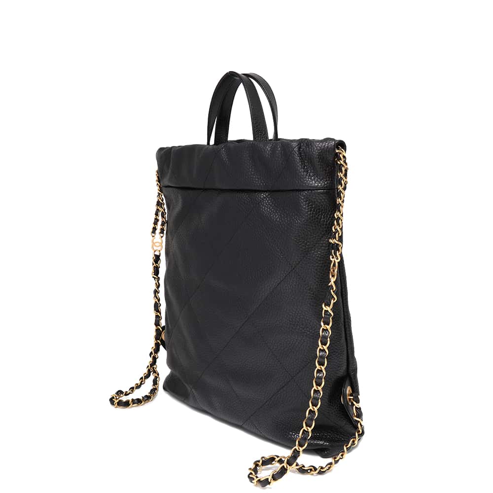 CHANEL CHANEL22 Backpack BlackAS3859 Caviar Leather
