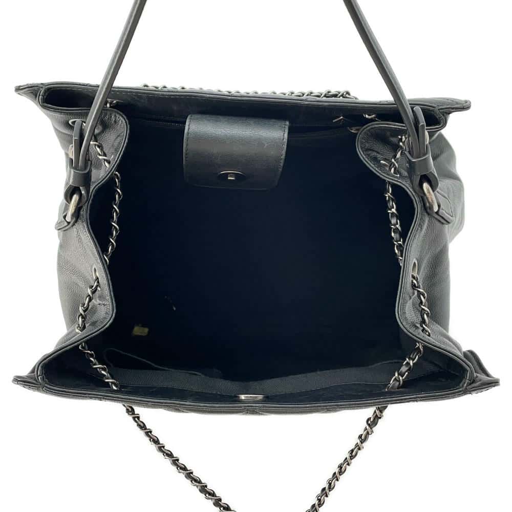 CHANEL CC Bucket 2wayBag Black Caviar Leather