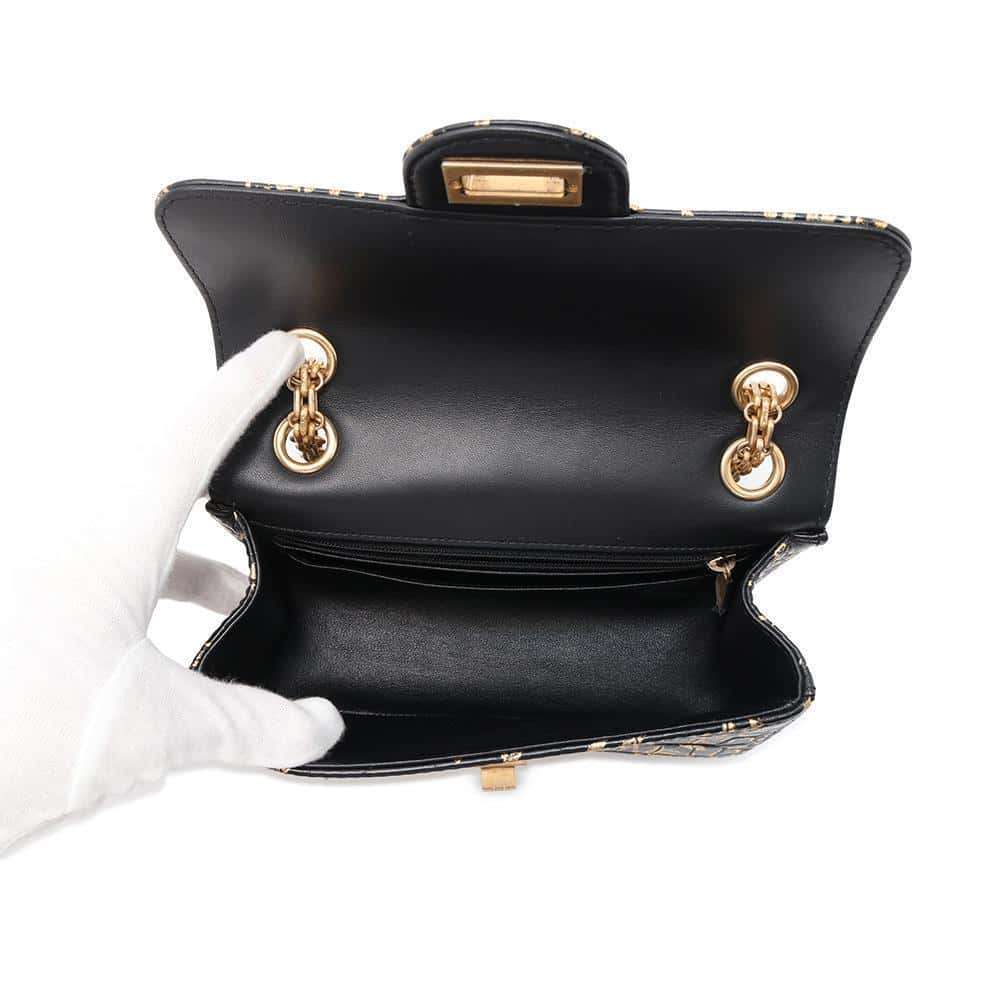 CHANEL 2.55 ChainShoulder Black/GoldAS0874 Embossed Leather
