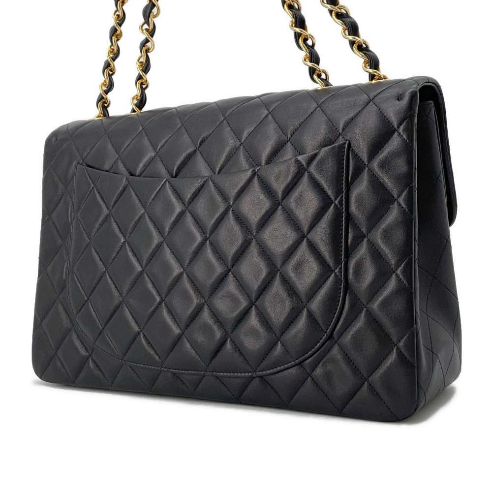 CHANEL Jumbo Matelasse ChainShoulder BlackA01094 Lambskin Size 34