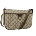 GUCCI GG Supreme Web Sherry Line Shoulder Bag PVC Beige 164 02 077 99562