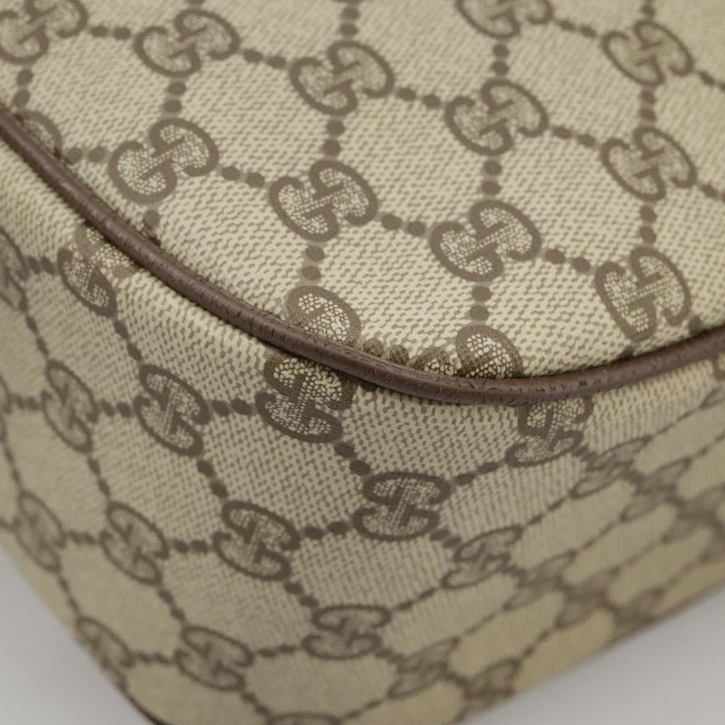GUCCI GG Supreme Web Sherry Line Shoulder Bag PVC Beige 164 02 077 99562