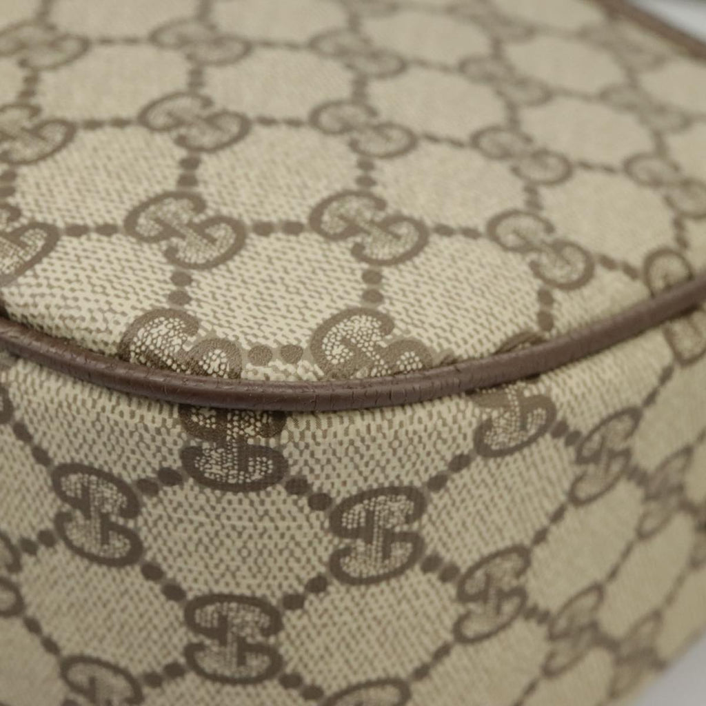GUCCI GG Supreme Web Sherry Line Shoulder Bag PVC Beige 164 02 077 99562