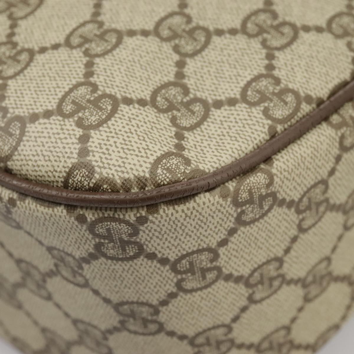 GUCCI GG Supreme Web Sherry Line Shoulder Bag PVC Beige 164 02 077 99562