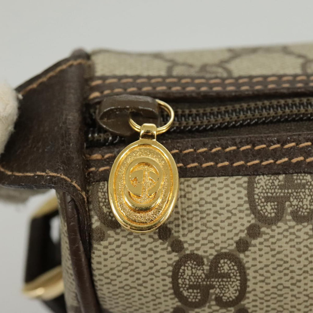 GUCCI GG Supreme Web Sherry Line Shoulder Bag PVC Beige 164 02 077 99562