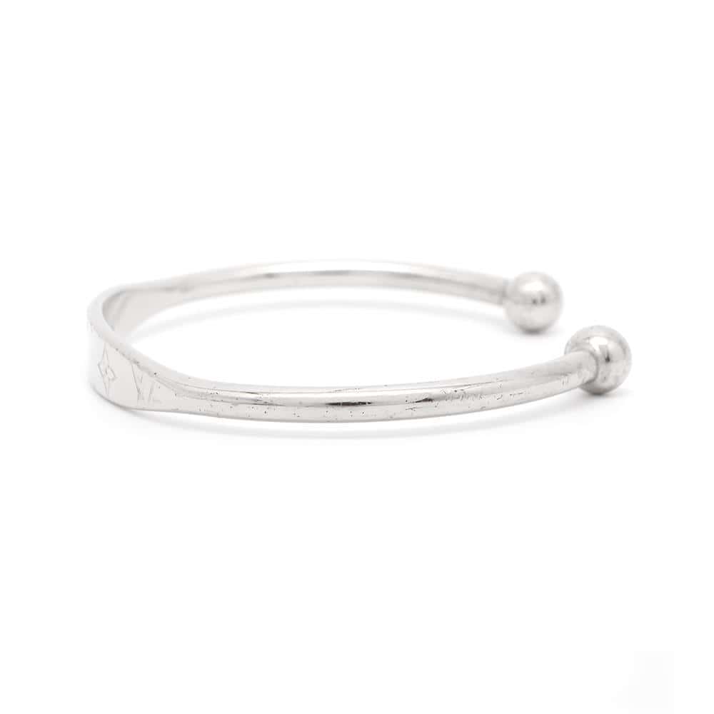 LOUIS VUITTON Monogram Jonc Size L Silver M64840 Metal