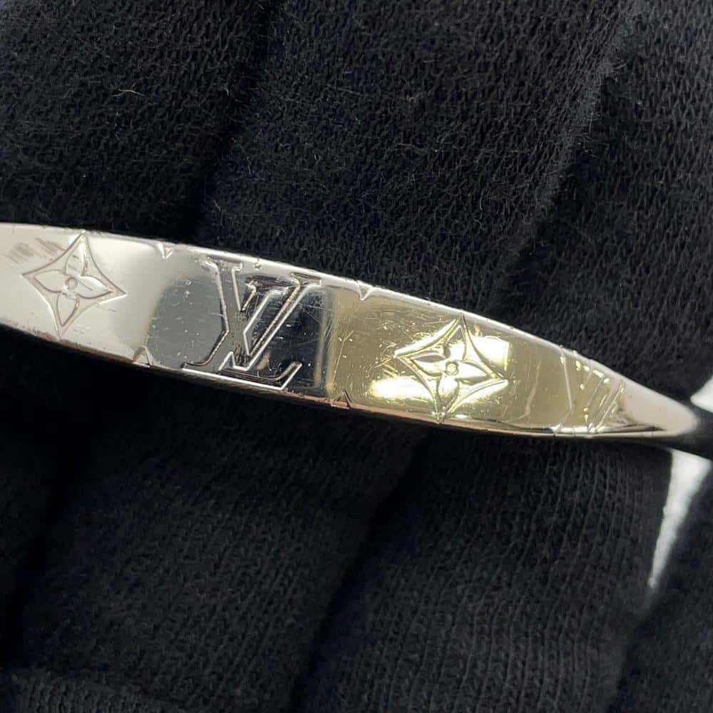 LOUIS VUITTON Monogram Jonc Size L Silver M64840 Metal