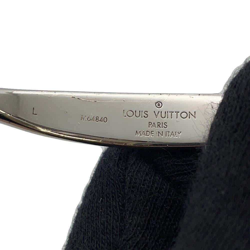 LOUIS VUITTON Monogram Jonc Size L Silver M64840 Metal