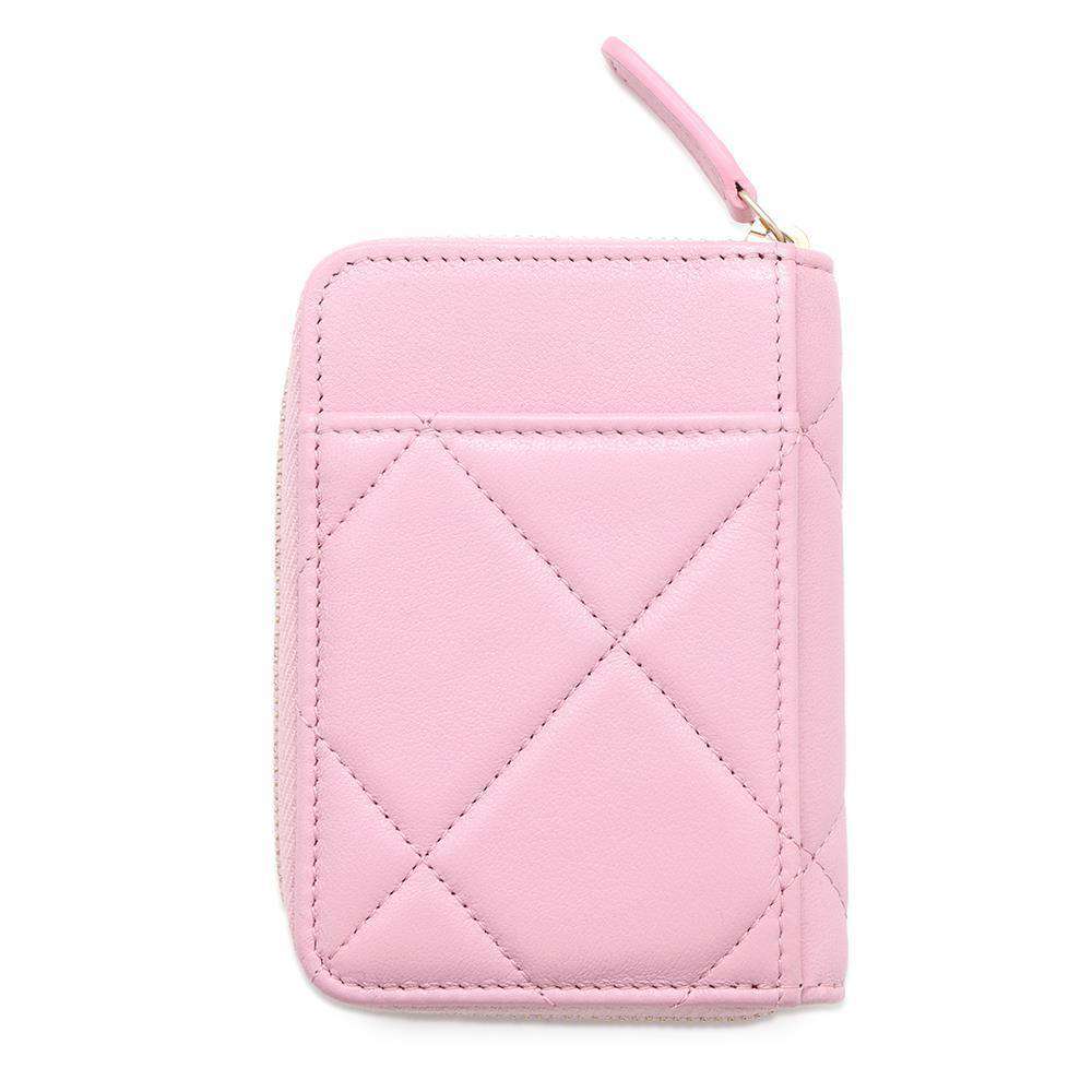 CHANEL CHANEL19 CardCoin purse PinkAP2701 Lambskin
