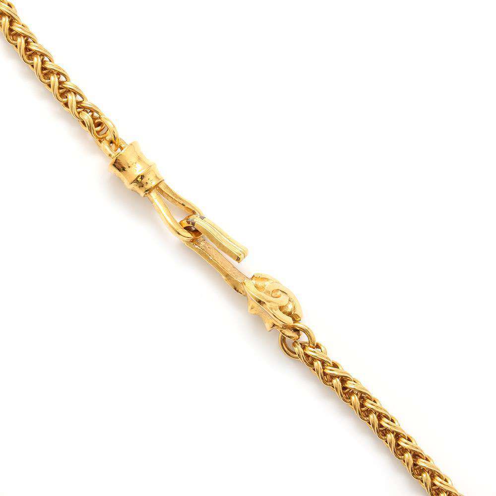 CHANEL CC Logo Necklace Gold Metal