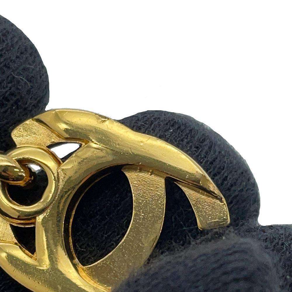 CHANEL CC Logo Four Leaf Clover Necklace Gold Metal