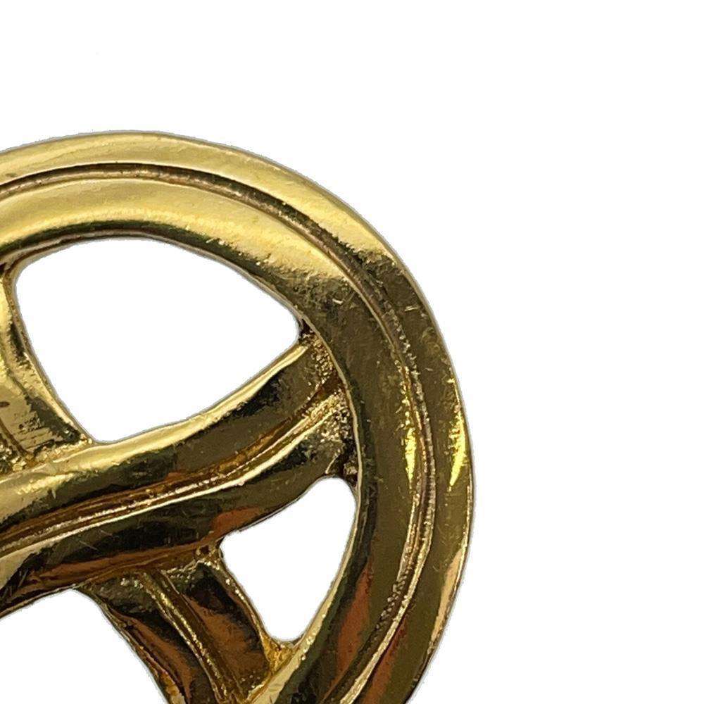 CHANEL CC Logo Four Leaf Clover Necklace Gold Metal