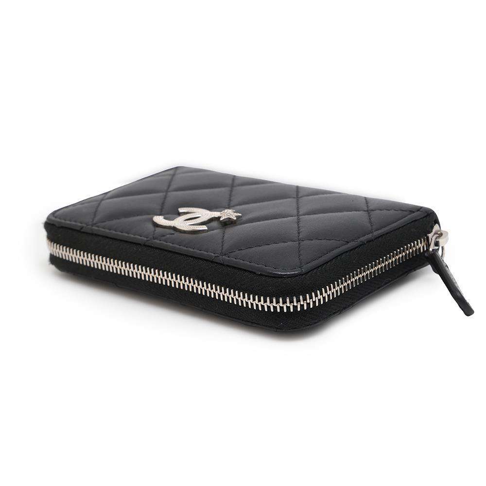 CHANEL CC Logo Star Coin Purse BlackAP3728 Lambskin