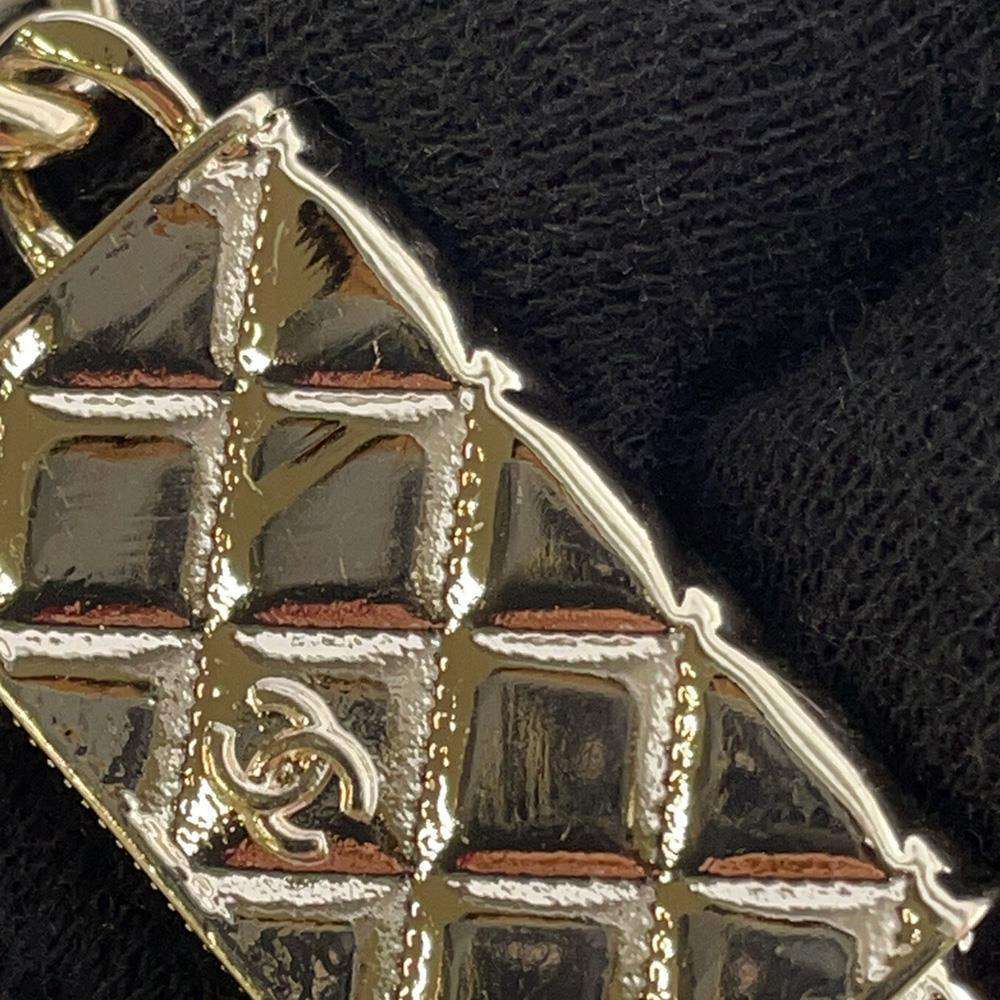 CHANEL CC Logo Mini Chain Belt Bag White Caviar Leather