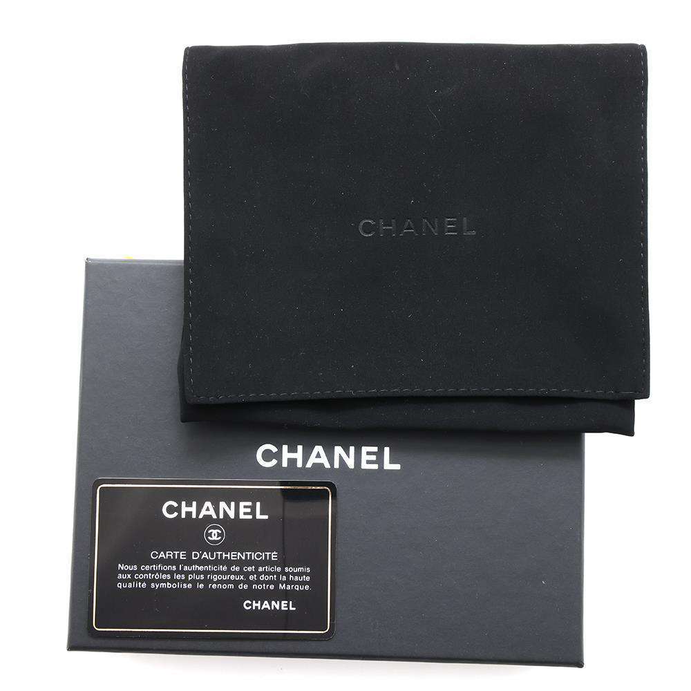 CHANEL CC Logo Mini Chain Belt Bag White Caviar Leather