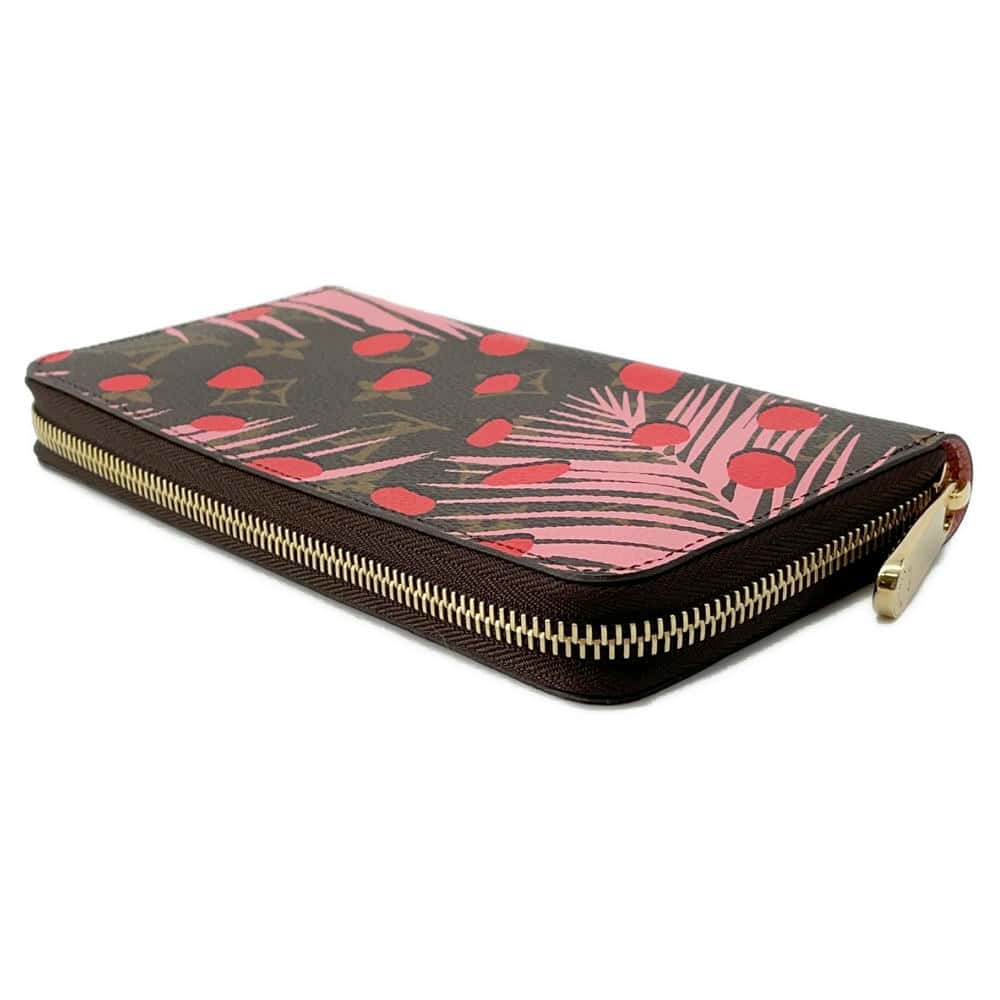 LOUIS VUITTON Zippy Wallet Poppy M41908 Monogram/Jungle・Dot