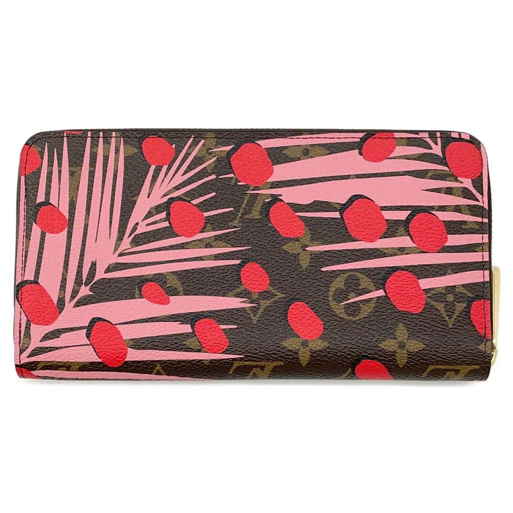 LOUIS VUITTON Zippy Wallet Poppy M41908 Monogram/Jungle・Dot