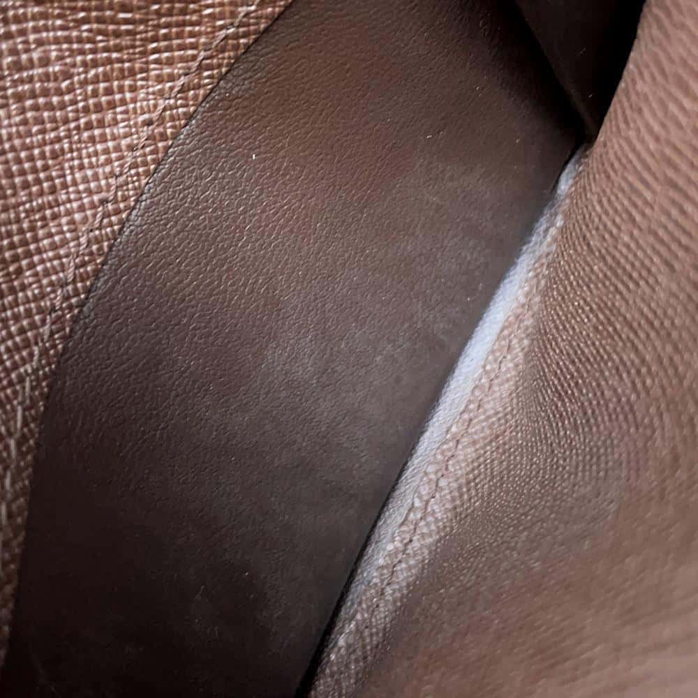LOUIS VUITTON Porte Monnaie・Plat Brown N61930 Damier Ebene Canvas