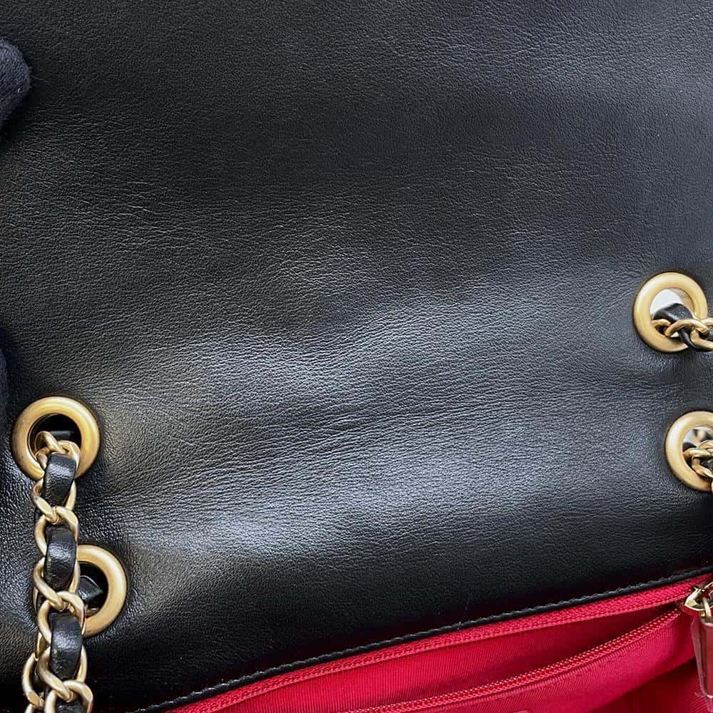 CHANEL Logo ChainShoulder Bag BlackAS4190 Lambskin