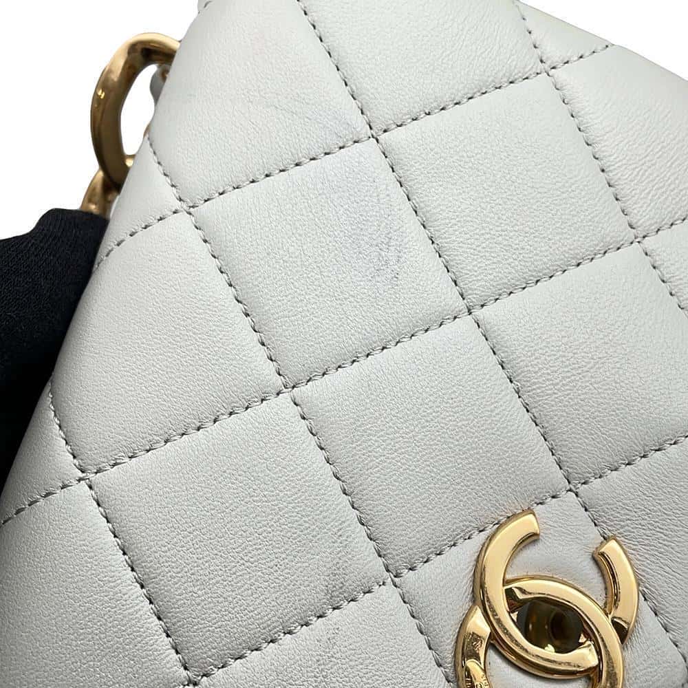 CHANEL Matelasse ChainShoulder Bag GrayAS3367 Lambskin