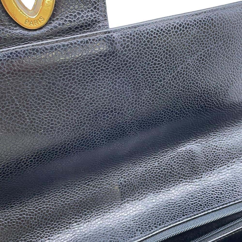 CHANEL Matelasse business bag Black Caviar Leather