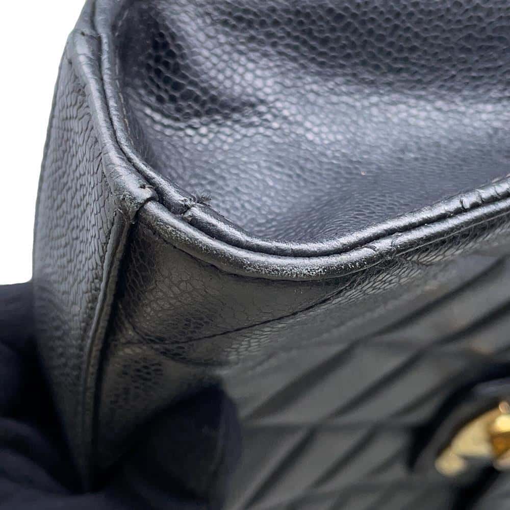 CHANEL Matelasse business bag Black Caviar Leather