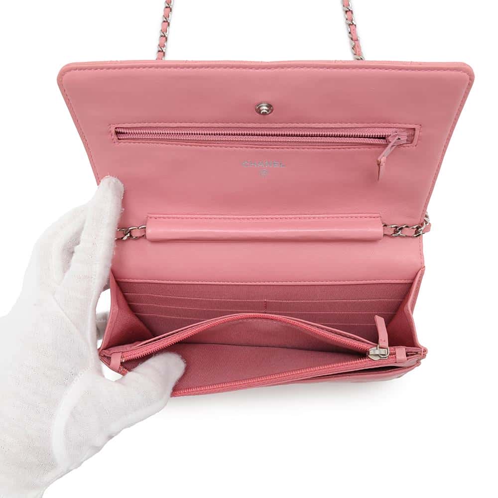 CHANEL Matelasse Chain wallet PinkAP0250 Lambskin