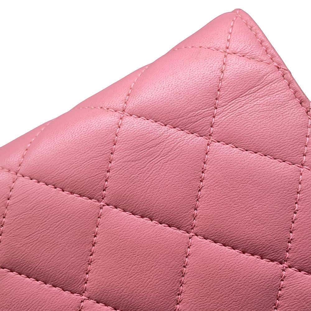 CHANEL Matelasse Chain wallet PinkAP0250 Lambskin