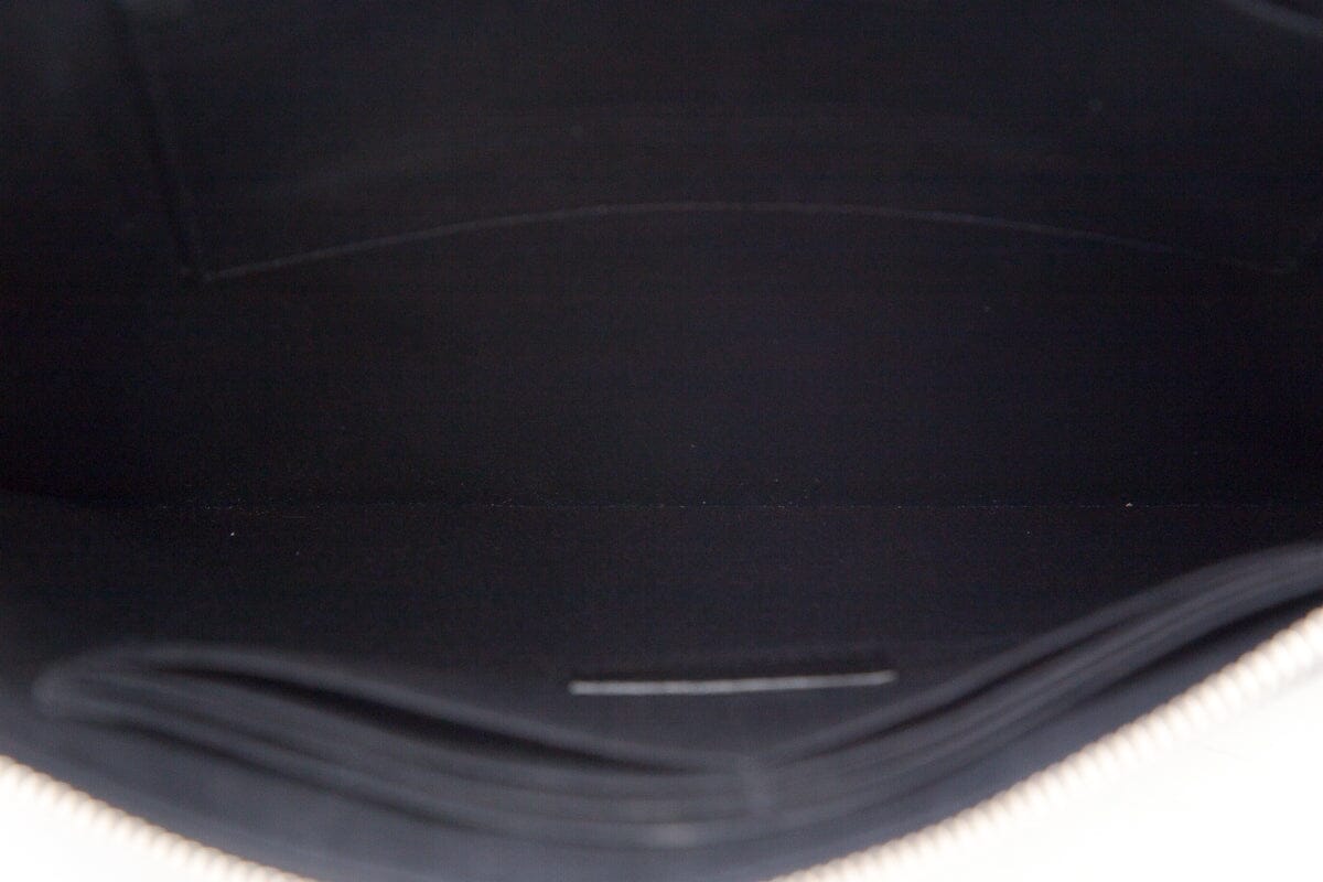 Saint Laurent Black Leather Clutch/Tablet Sleeve