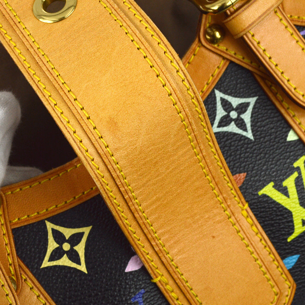 Louis Vuitton 2004 Black Monogram Multicolor Theda PM M92346
