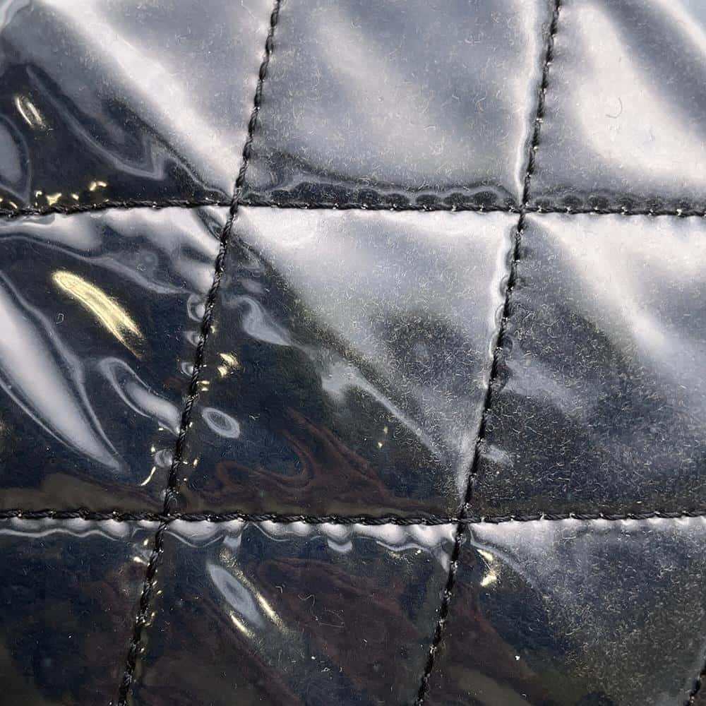 CHANEL Matelasse ChainTote Bag Black/Gray Plastics Leather