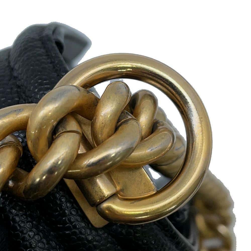 CHANEL Boy Chanel ChainShoulder Bag BlackA67085 Caviar Leather Size Small
