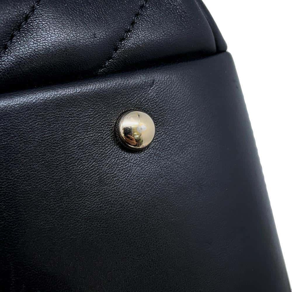 CHANEL Trendy Bowling Bag With Logo Black Lambskin