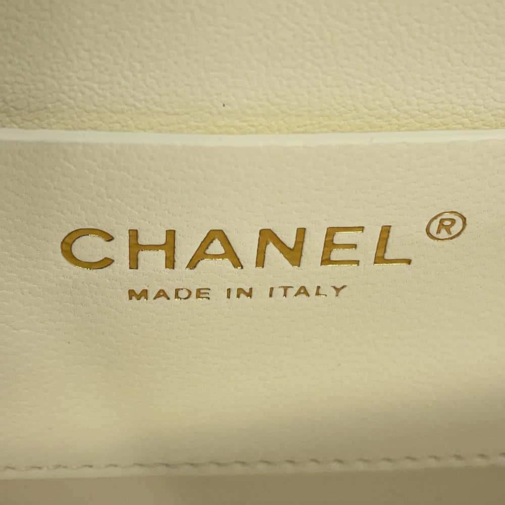 CHANEL 2wayChainShoulder WhiteAS4284 Tweed Leather