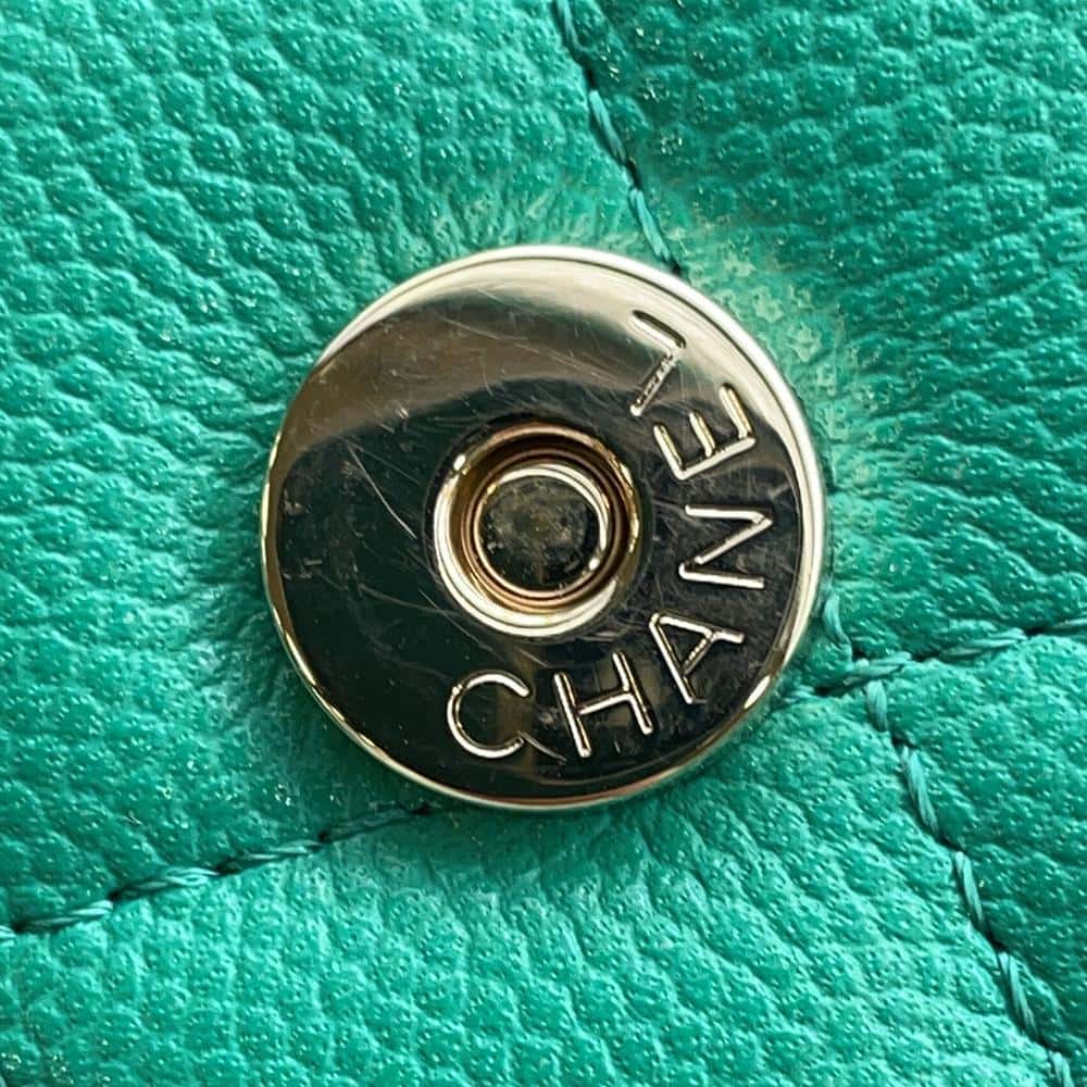 CHANEL Top handle Matelasse ChainShoulder GreenAP3237 Caviar Leather