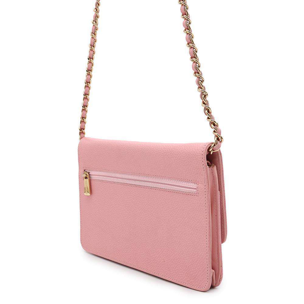 CHANEL CC Logo Chain Wallet PinkA48654 Caviar Leather