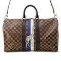 LOUIS VUITTON Keepall Bandouliere Brown N42700 Damier Ebene Canvas The Chapman Brothers Size 45