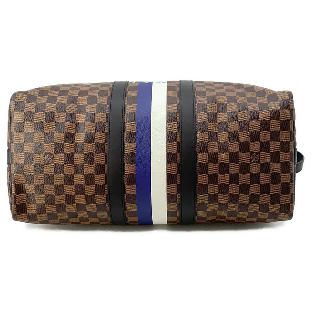 LOUIS VUITTON Keepall Bandouliere Brown N42700 Damier Ebene Canvas The Chapman Brothers Size 45
