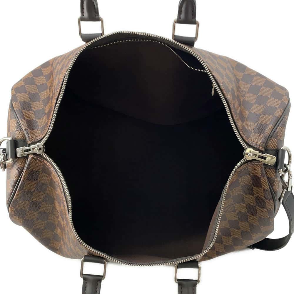 LOUIS VUITTON Keepall Bandouliere Brown N42700 Damier Ebene Canvas The Chapman Brothers Size 45