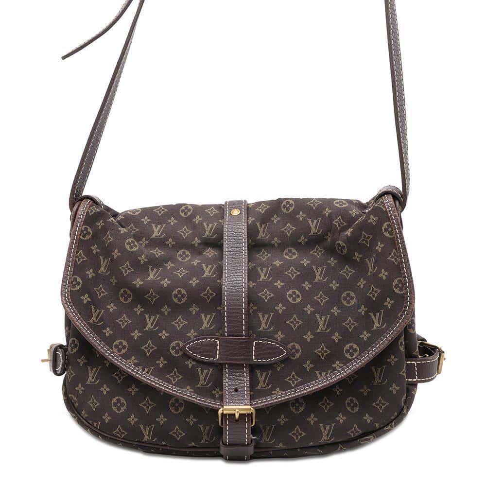 LOUIS VUITTON Saumur Ebene M95227 Monogram Mini Run Size 30